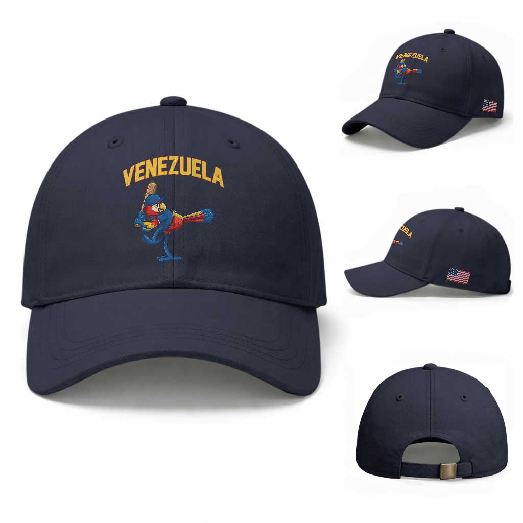 Venezuela Baseball Macaw Batter Baseball Cap Ara Macao Guacamaya Venezuelan Pride