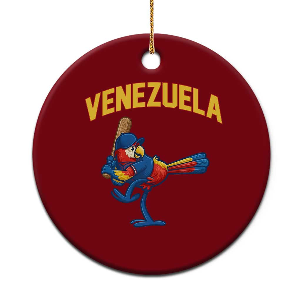 Venezuela Baseball Macaw Batter Ceramic Ornament Ara Macao Guacamaya Venezuelan Pride
