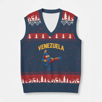 Venezuela Baseball Macaw Batter V-Neck Knit Sweater Vest Ara Macao Guacamaya Venezuelan Pride