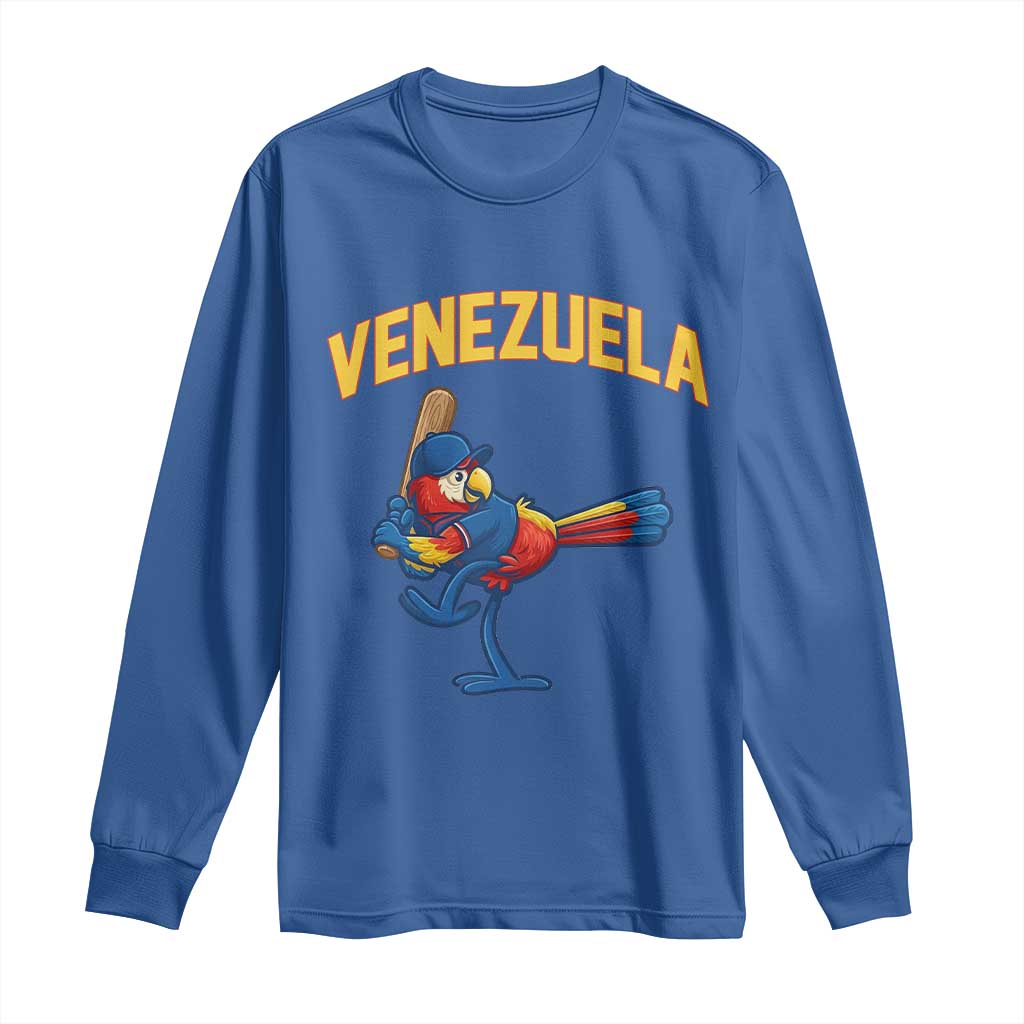Venezuela Baseball Macaw Batter Long Sleeve Shirt Ara Macao Guacamaya Venezuelan Pride