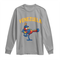 Venezuela Baseball Macaw Batter Long Sleeve Shirt Ara Macao Guacamaya Venezuelan Pride