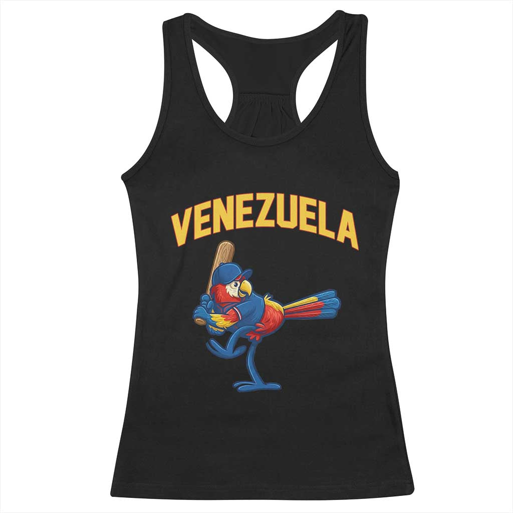 Venezuela Baseball Macaw Batter Racerback Tank Top Ara Macao Guacamaya Venezuelan Pride