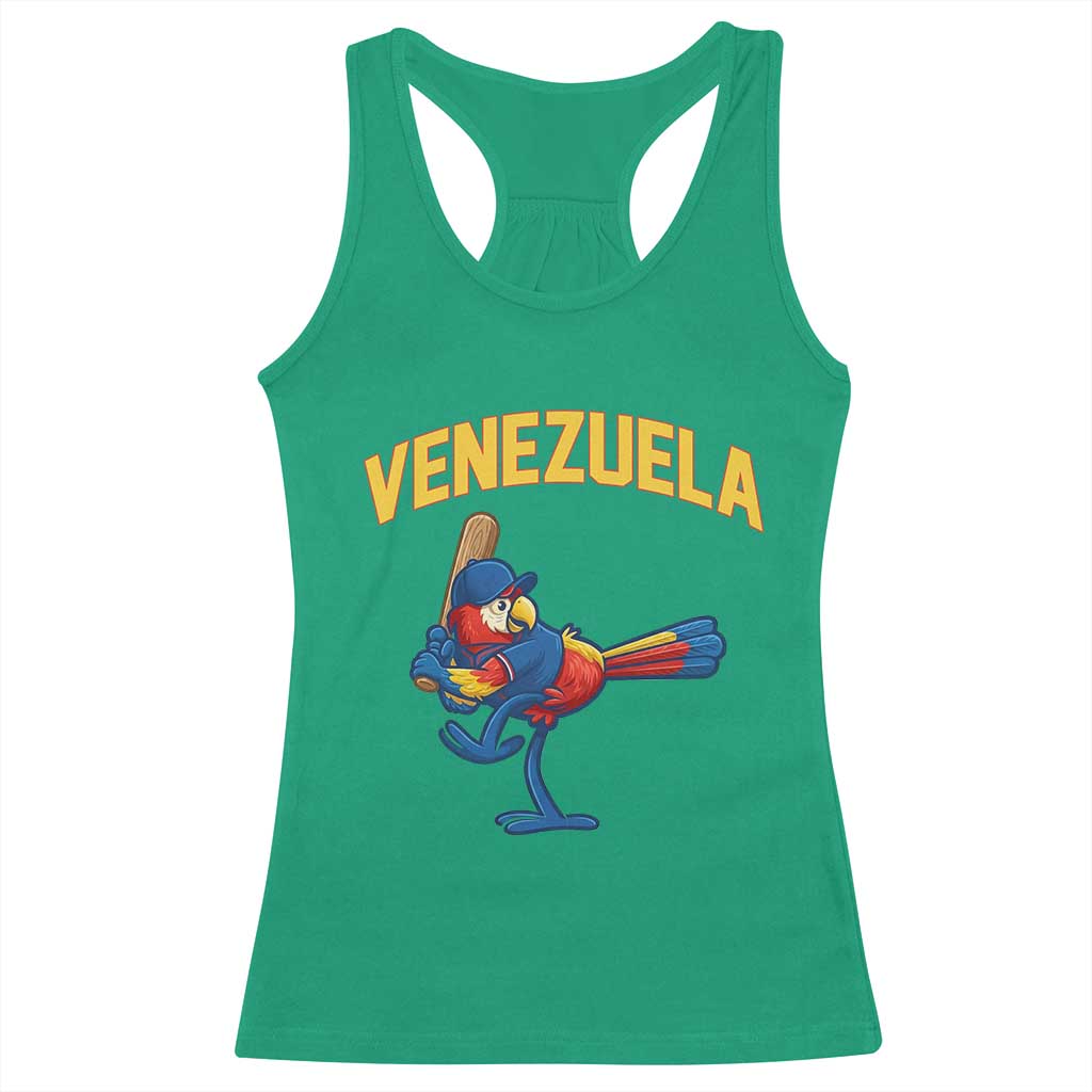 Venezuela Baseball Macaw Batter Racerback Tank Top Ara Macao Guacamaya Venezuelan Pride
