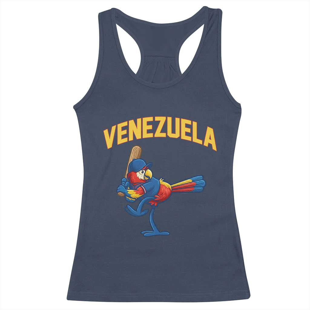 Venezuela Baseball Macaw Batter Racerback Tank Top Ara Macao Guacamaya Venezuelan Pride