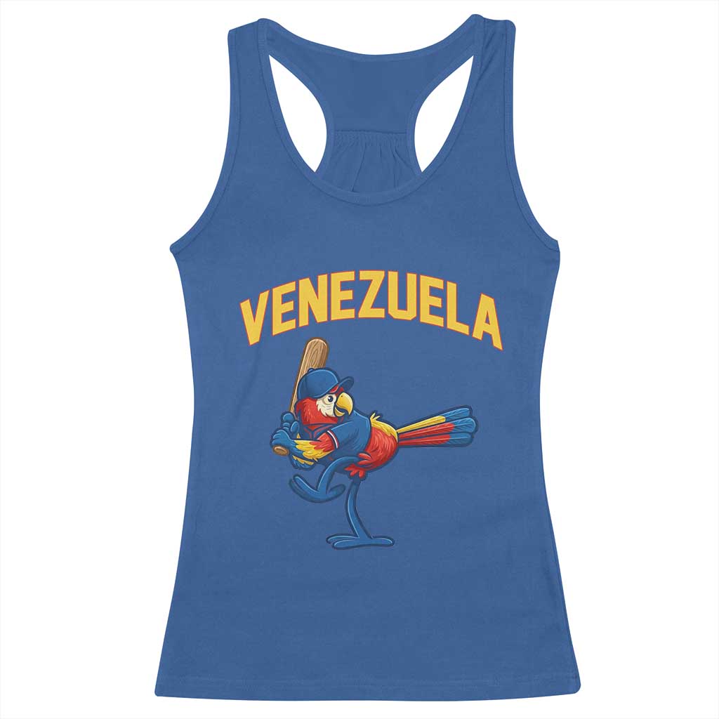 Venezuela Baseball Macaw Batter Racerback Tank Top Ara Macao Guacamaya Venezuelan Pride