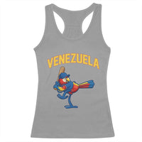 Venezuela Baseball Macaw Batter Racerback Tank Top Ara Macao Guacamaya Venezuelan Pride