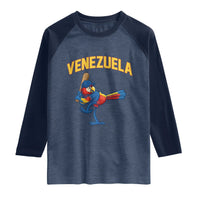 Venezuela Baseball Macaw Batter Raglan Shirt Ara Macao Guacamaya Venezuelan Pride
