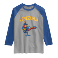 Venezuela Baseball Macaw Batter Raglan Shirt Ara Macao Guacamaya Venezuelan Pride