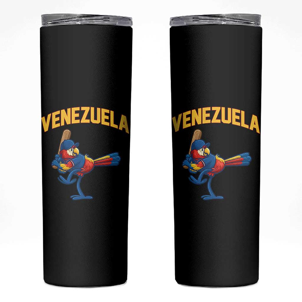 Venezuela Baseball Macaw Batter Skinny Tumbler Ara Macao Guacamaya Venezuelan Pride