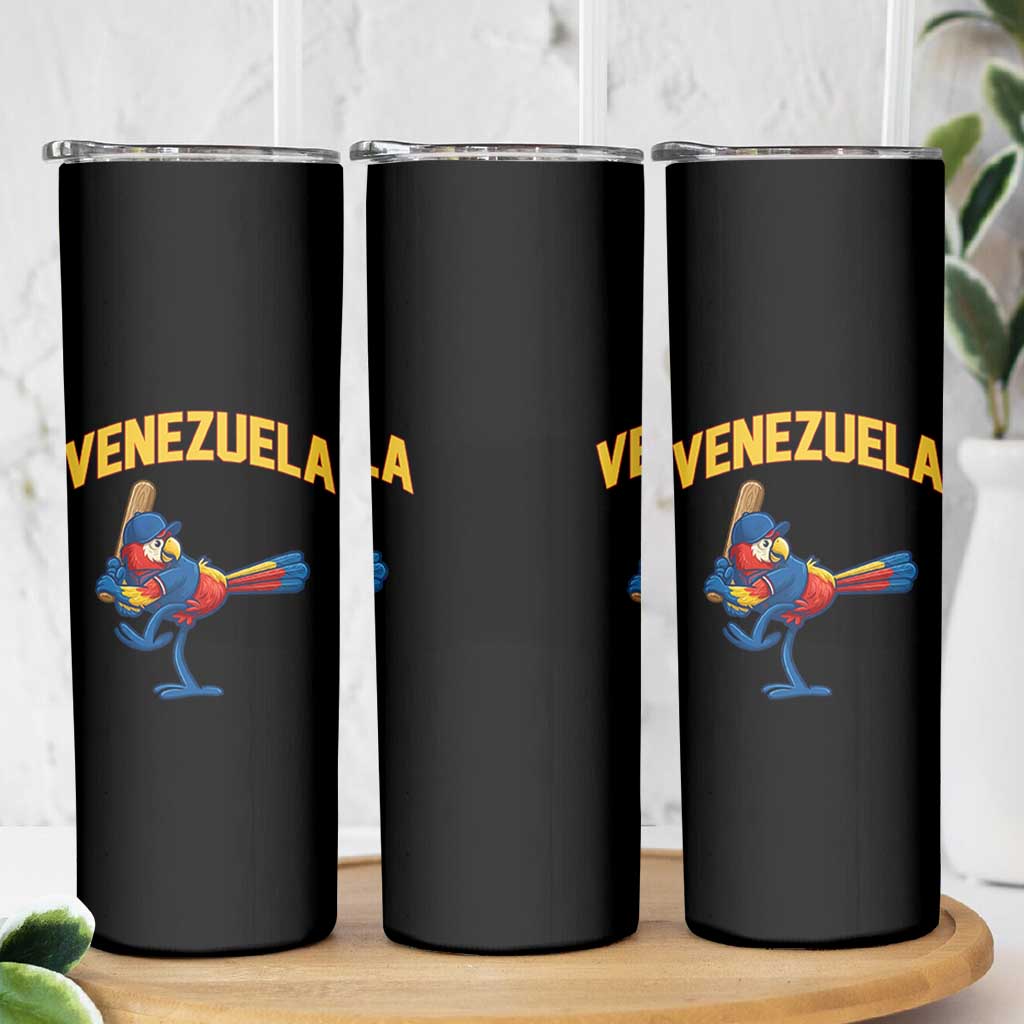 Venezuela Baseball Macaw Batter Skinny Tumbler Ara Macao Guacamaya Venezuelan Pride