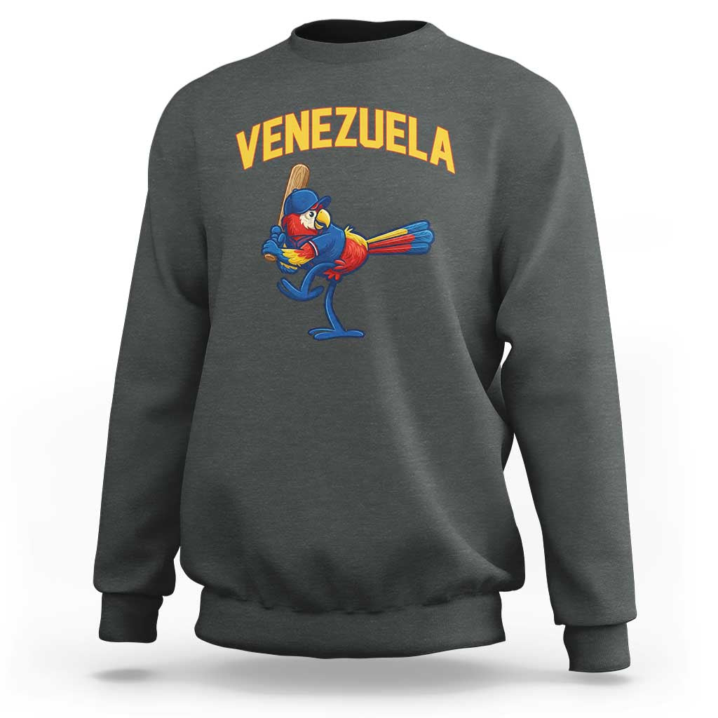 Venezuela Baseball Macaw Batter Sweatshirt Ara Macao Guacamaya Venezuelan Pride