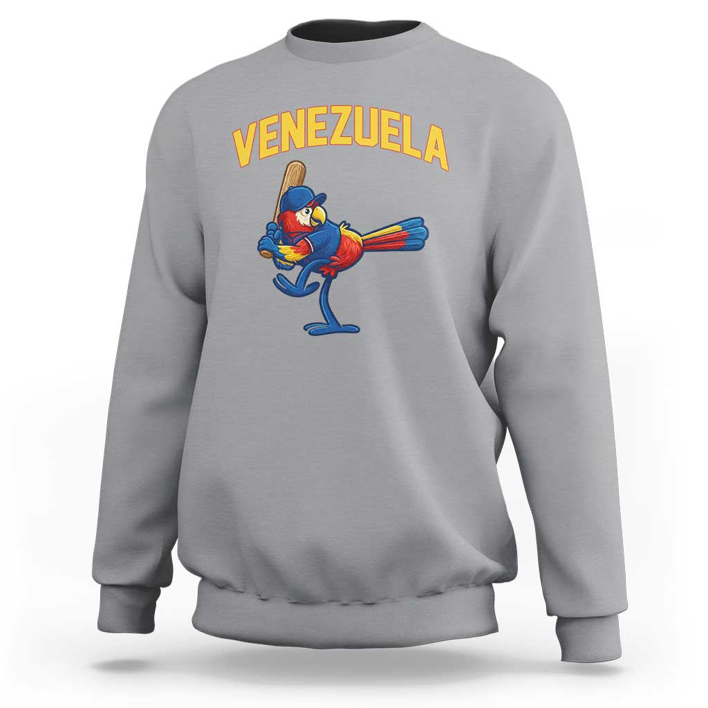 Venezuela Baseball Macaw Batter Sweatshirt Ara Macao Guacamaya Venezuelan Pride