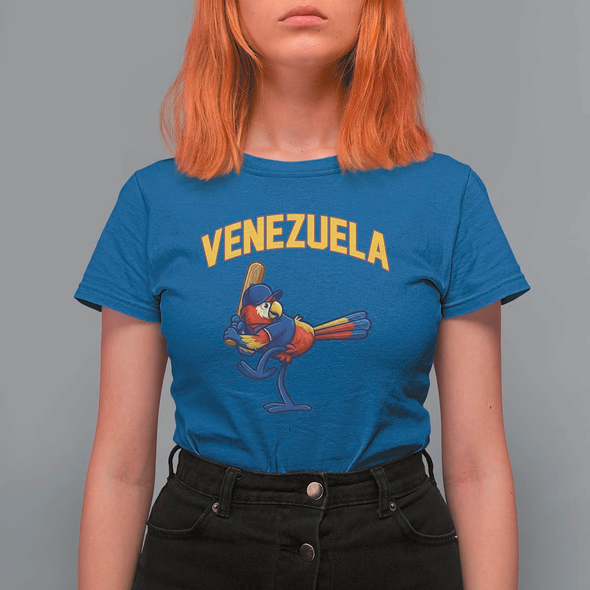 Venezuela Baseball Macaw Batter T Shirt For Women Ara Macao Guacamaya Venezuelan Pride