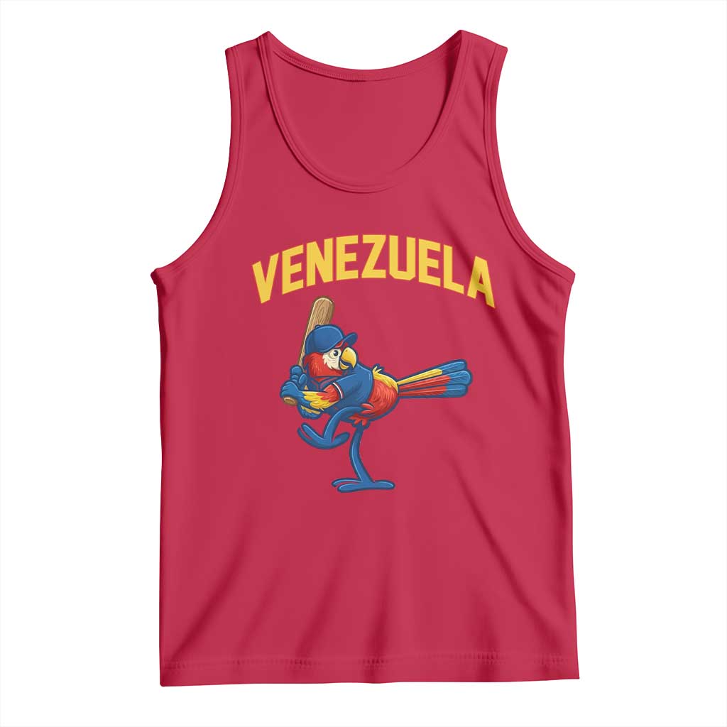 Venezuela Baseball Macaw Batter Tank Top Ara Macao Guacamaya Venezuelan Pride