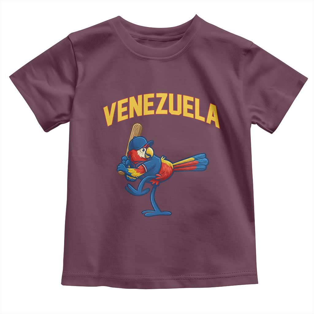 Venezuela Baseball Macaw Batter Toddler T Shirt Ara Macao Guacamaya Venezuelan Pride