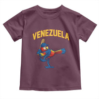 Venezuela Baseball Macaw Batter Toddler T Shirt Ara Macao Guacamaya Venezuelan Pride
