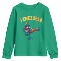 Venezuela Baseball Macaw Batter Youth Sweatshirt Ara Macao Guacamaya Venezuelan Pride