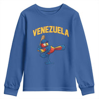 Venezuela Baseball Macaw Batter Youth Sweatshirt Ara Macao Guacamaya Venezuelan Pride