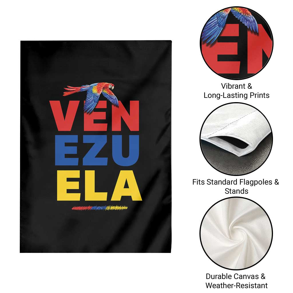 Venezuela Pride Flying Scarlet Macaw Garden Flag Ara Macao Guacamaya Venezuelan Pride Tropical Bird