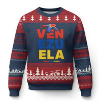 Venezuela Pride Flying Scarlet Macaw Ugly Christmas Sweater Ara Macao Guacamaya Venezuelan Pride Tropical Bird