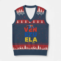 Venezuela Pride Flying Scarlet Macaw V-Neck Knit Sweater Vest Ara Macao Guacamaya Venezuelan Pride Tropical Bird