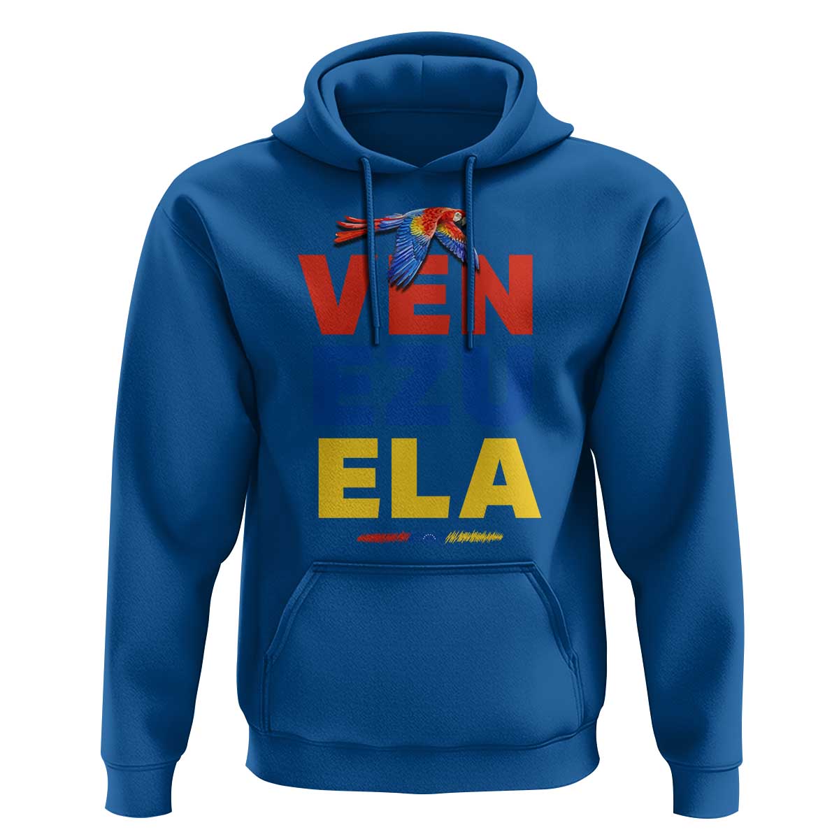 Venezuela Pride Flying Scarlet Macaw Hoodie Ara Macao Guacamaya Venezuelan Pride Tropical Bird