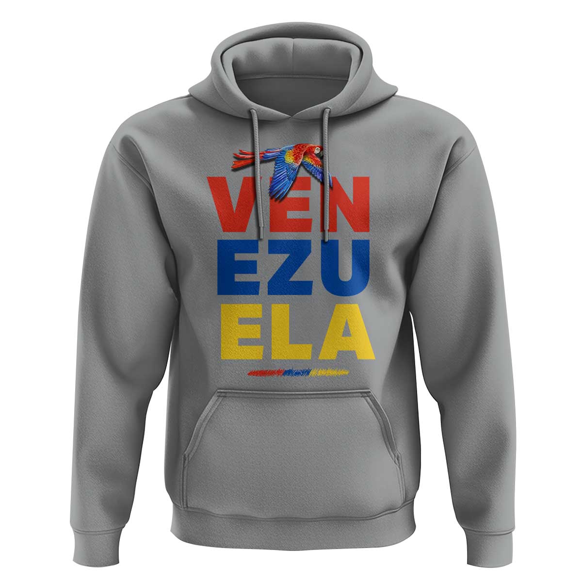 Venezuela Pride Flying Scarlet Macaw Hoodie Ara Macao Guacamaya Venezuelan Pride Tropical Bird
