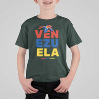 Venezuela Pride Flying Scarlet Macaw T Shirt For Kid Ara Macao Guacamaya Venezuelan Pride Tropical Bird