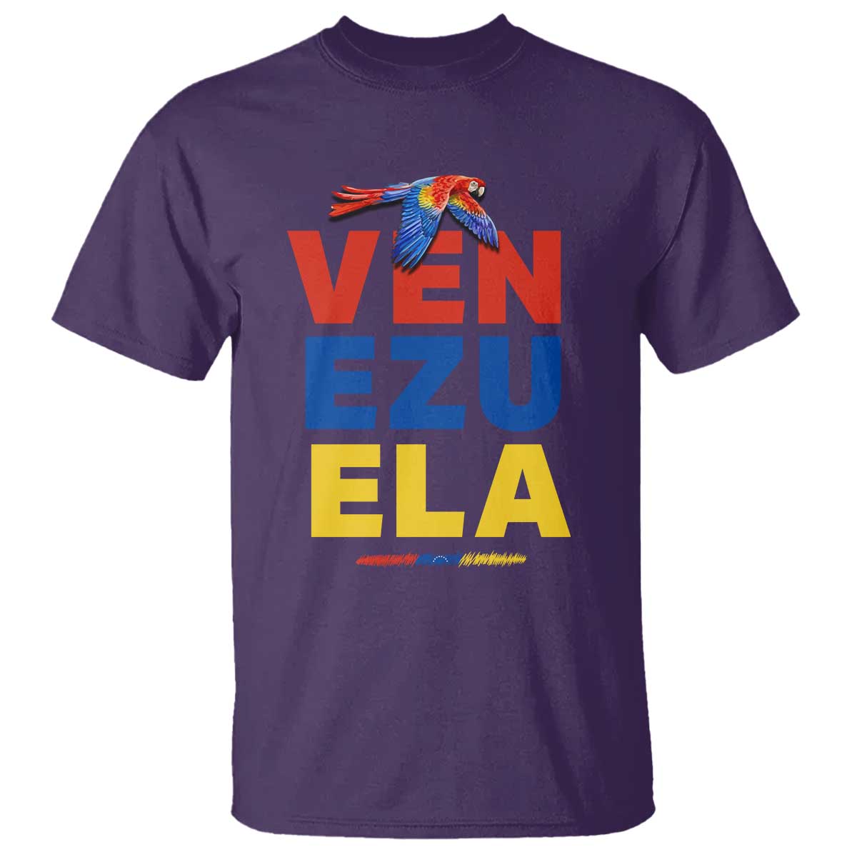 Venezuela Pride Flying Scarlet Macaw T Shirt Ara Macao Guacamaya Venezuelan Pride Tropical Bird
