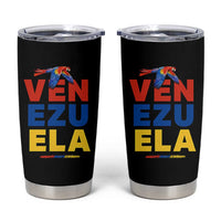 Venezuela Pride Flying Scarlet Macaw Tumbler Cup Ara Macao Guacamaya Venezuelan Pride Tropical Bird