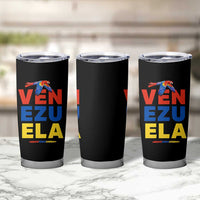 Venezuela Pride Flying Scarlet Macaw Tumbler Cup Ara Macao Guacamaya Venezuelan Pride Tropical Bird