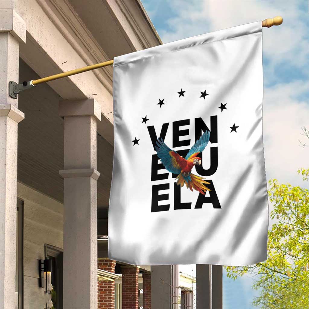 Venezuela Pride Flying Macaw Garden Flag Ara Macao Guacamaya Venezuelan Pride Tropical Bird