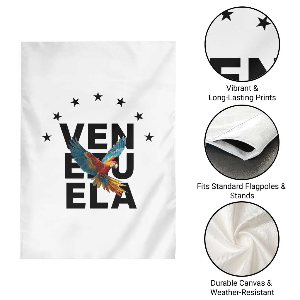 Venezuela Pride Flying Macaw Garden Flag Ara Macao Guacamaya Venezuelan Pride Tropical Bird