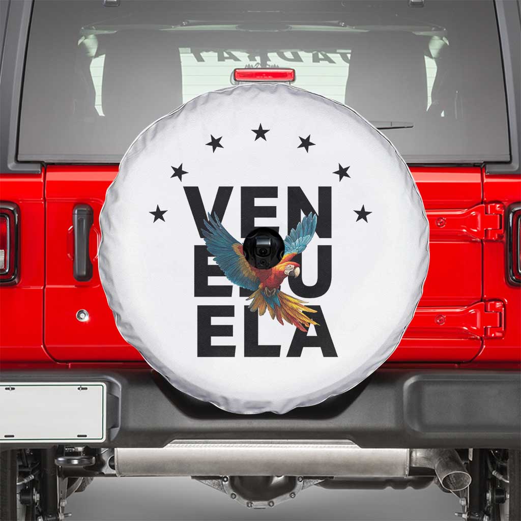 Venezuela Pride Flying Macaw Spare Tire Cover Ara Macao Guacamaya Venezuelan Pride Tropical Bird