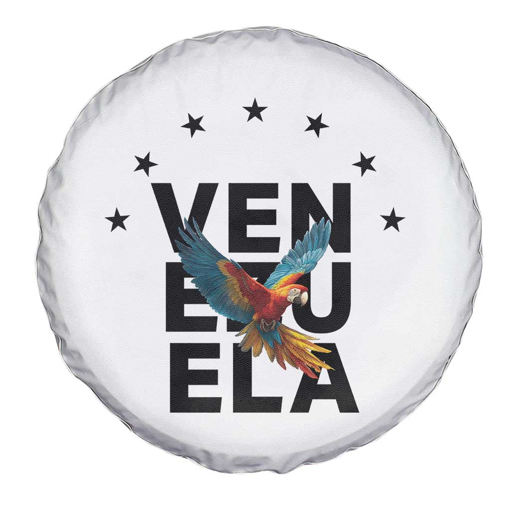 Venezuela Pride Flying Macaw Spare Tire Cover Ara Macao Guacamaya Venezuelan Pride Tropical Bird