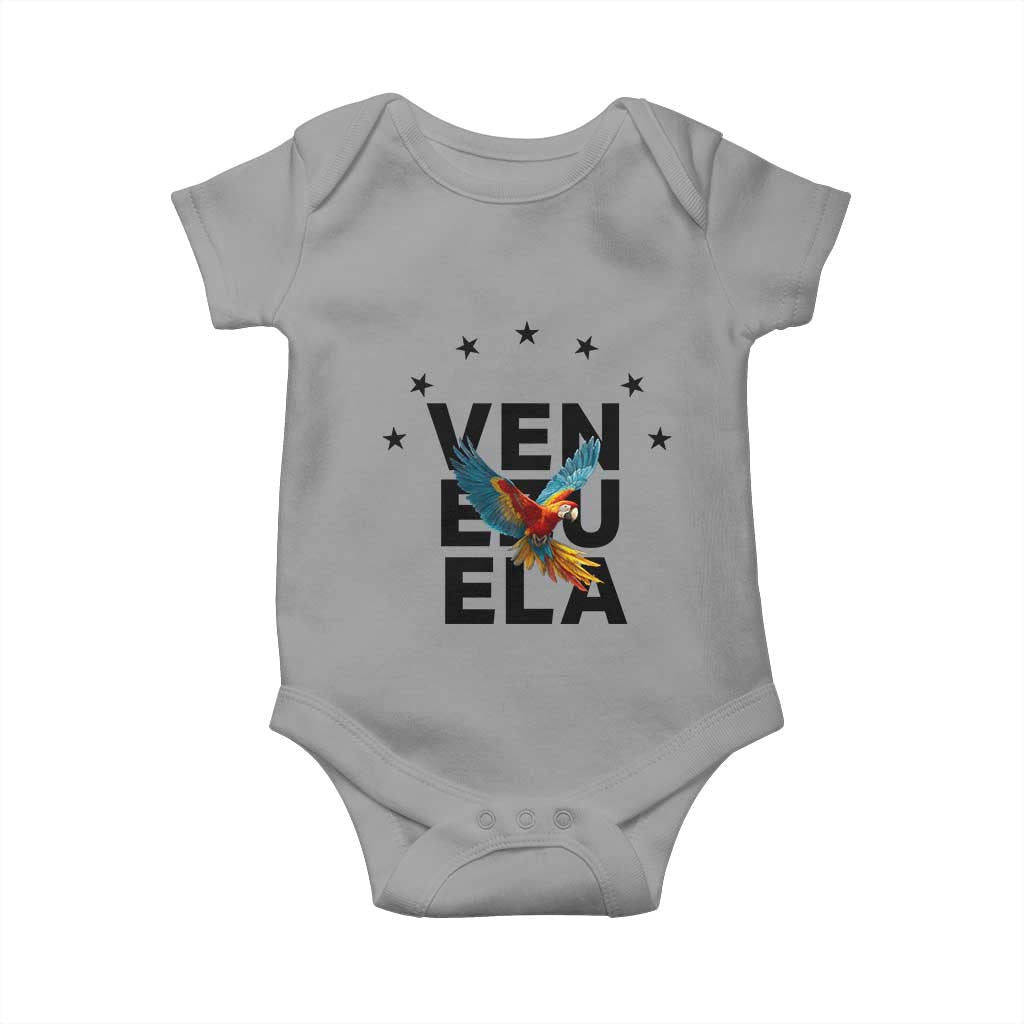 Venezuela Pride Flying Macaw Baby Onesie Ara Macao Guacamaya Venezuelan Pride Tropical Bird