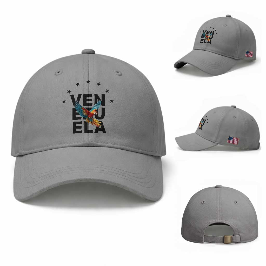 Venezuela Pride Flying Macaw Baseball Cap Ara Macao Guacamaya Venezuelan Pride Tropical Bird