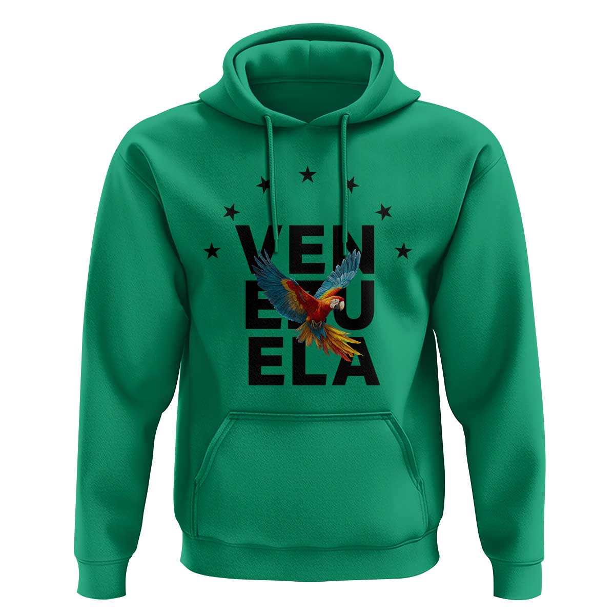 Venezuela Pride Flying Macaw Hoodie Ara Macao Guacamaya Venezuelan Pride Tropical Bird