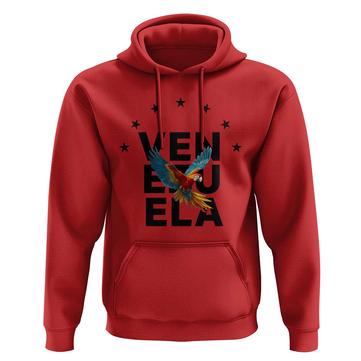 Venezuela Pride Flying Macaw Hoodie Ara Macao Guacamaya Venezuelan Pride Tropical Bird