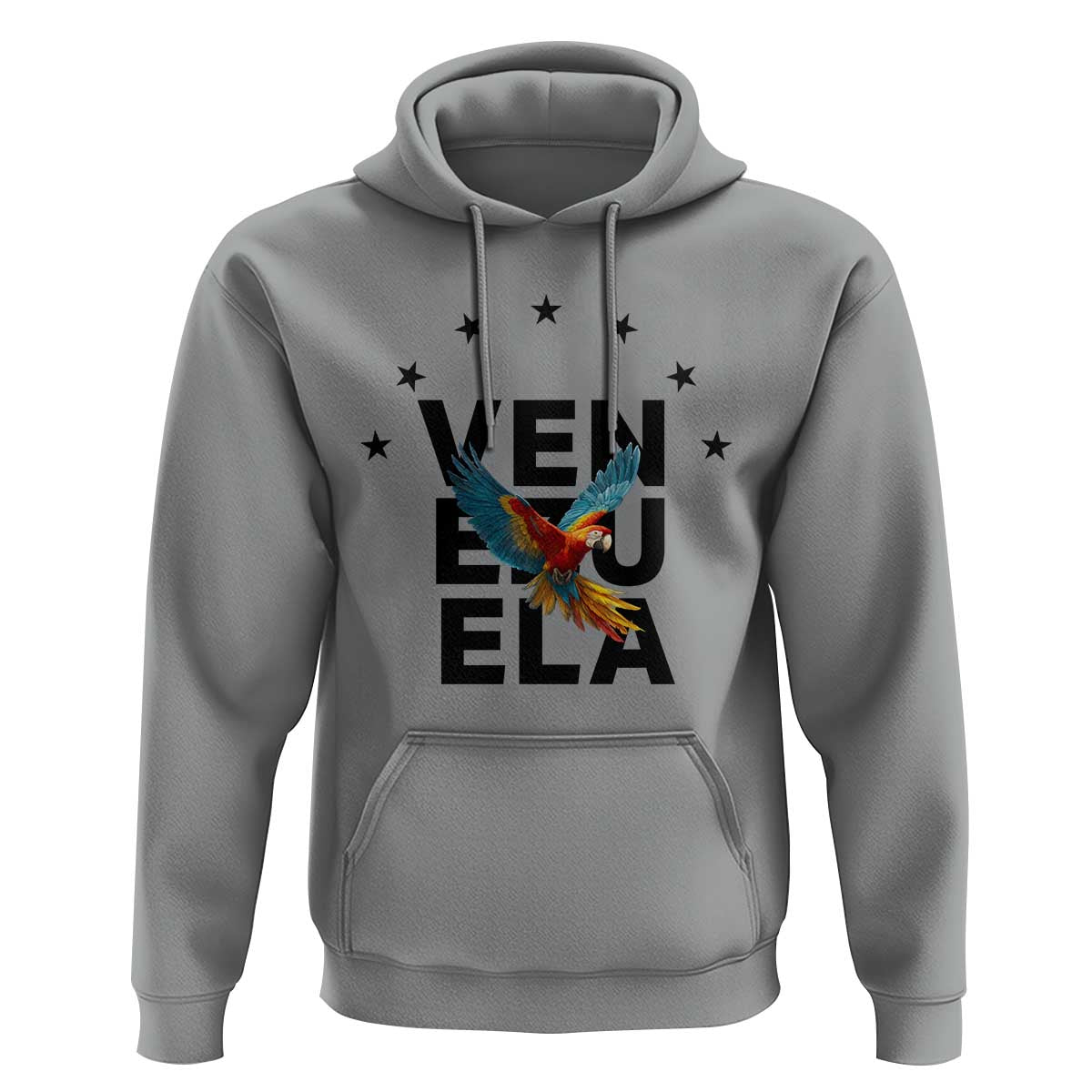 Venezuela Pride Flying Macaw Hoodie Ara Macao Guacamaya Venezuelan Pride Tropical Bird
