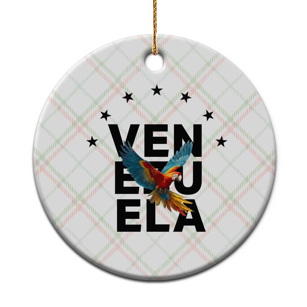 Venezuela Pride Flying Macaw Ceramic Ornament Ara Macao Guacamaya Venezuelan Pride Tropical Bird