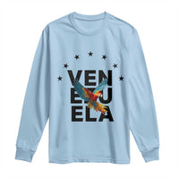 Venezuela Pride Flying Macaw Long Sleeve Shirt Ara Macao Guacamaya Venezuelan Pride Tropical Bird
