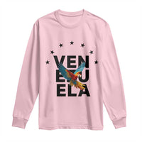 Venezuela Pride Flying Macaw Long Sleeve Shirt Ara Macao Guacamaya Venezuelan Pride Tropical Bird
