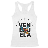 Venezuela Pride Flying Macaw Racerback Tank Top Ara Macao Guacamaya Venezuelan Pride Tropical Bird