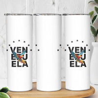 Venezuela Pride Flying Macaw Skinny Tumbler Ara Macao Guacamaya Venezuelan Pride Tropical Bird