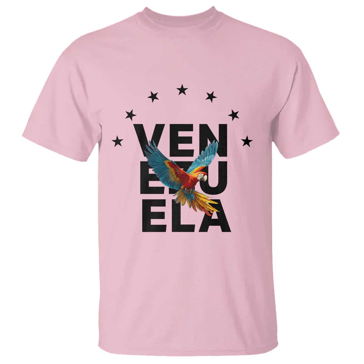 Venezuela Pride Flying Macaw T Shirt Ara Macao Guacamaya Venezuelan Pride Tropical Bird