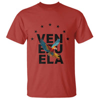 Venezuela Pride Flying Macaw T Shirt Ara Macao Guacamaya Venezuelan Pride Tropical Bird
