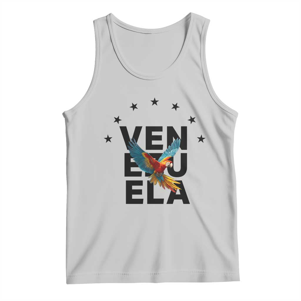 Venezuela Pride Flying Macaw Tank Top Ara Macao Guacamaya Venezuelan Pride Tropical Bird