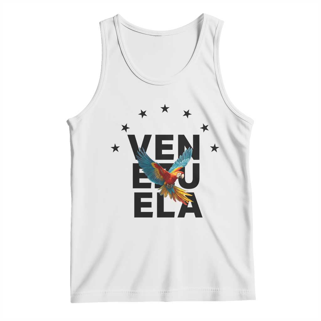 Venezuela Pride Flying Macaw Tank Top Ara Macao Guacamaya Venezuelan Pride Tropical Bird