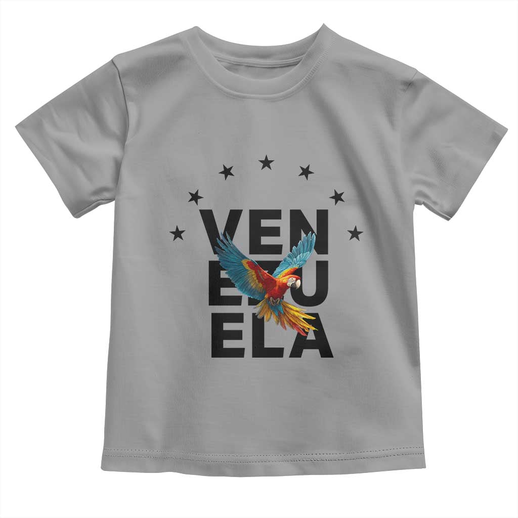 Venezuela Pride Flying Macaw Toddler T Shirt Ara Macao Guacamaya Venezuelan Pride Tropical Bird